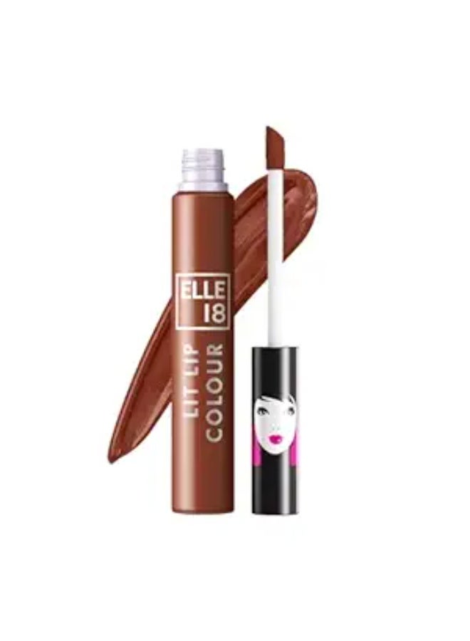 Elle 18 Liquid Lip Color Rhubarb red 5.6ml& Lipstick Nutty Latte (Matte) 5.6ml - Image 3